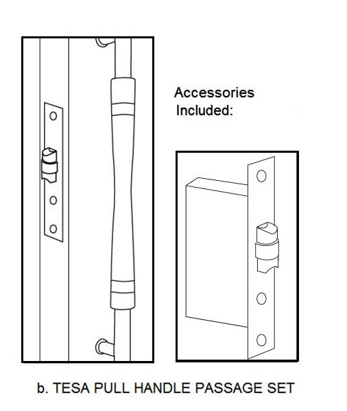 Tesa Pull Handle Passage Set – Architec