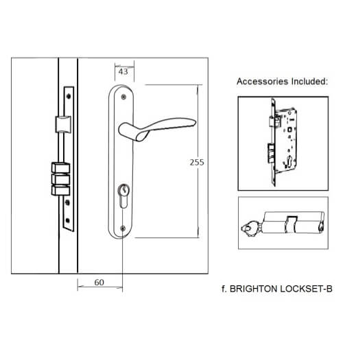 Brighton Solid Forged Brass Lever Lockset B – Architec