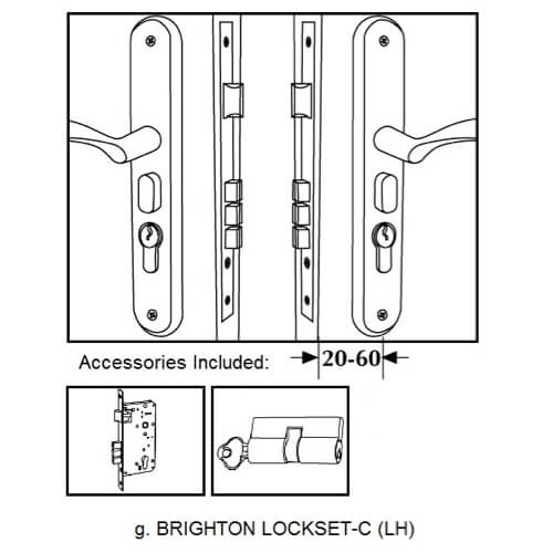 Brighton Solid Forged Brass Lever Lockset C – Architec