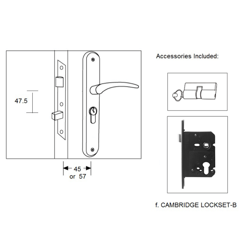 Cambridge Solid Forged Brass Lever Lockset A – Architec