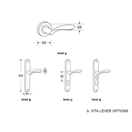 Georgian Solid Forged Brass Lever Handle – Architec